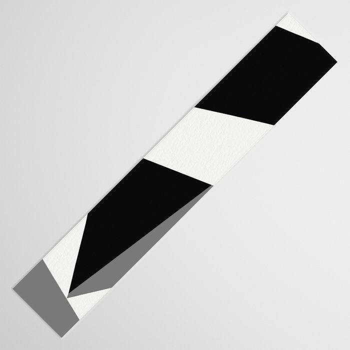 Abstract Black And White Painting 02 Table Runner Gallery Image 3