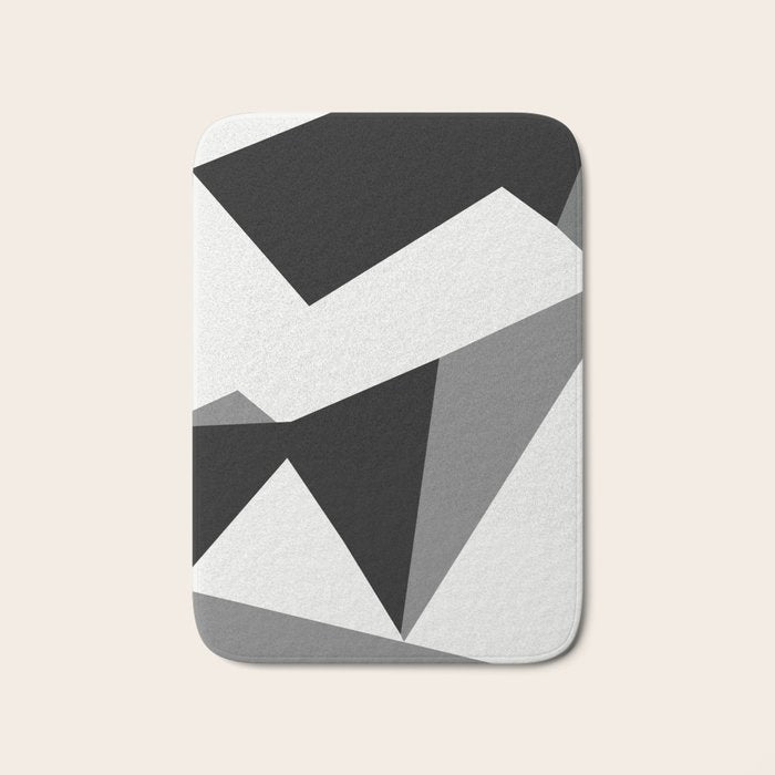 Abstract Black And White Painting 02 Bath Mat Gallery Image 1