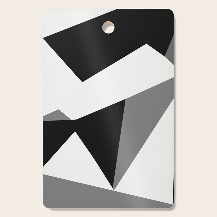 Abstract Black And White Painting 02 Cutting Board Gallery Image 1