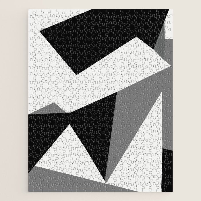 Abstract Black And White Painting 02 Jigsaw Puzzle Gallery Image 1