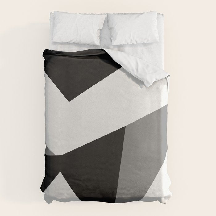 Abstract Black And White Painting 02 Duvet Cover Gallery Image 6