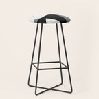 Abstract Black And White Painting 02 Stool Gallery Image 1