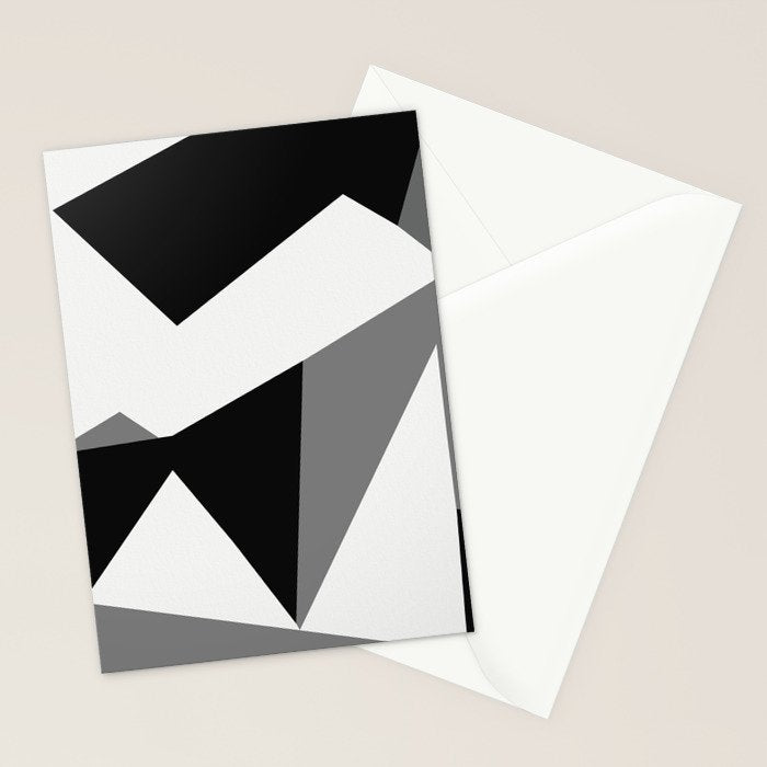 Abstract Black And White Painting 02 Stationery Card Gallery Image 2