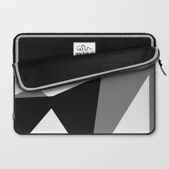 Abstract Black And White Painting 02 Laptop Sleeve Gallery Image 2