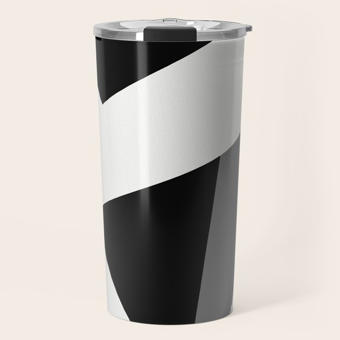 Abstract Black And White Painting 02 Travel Mug Gallery Image 1