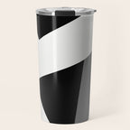 Abstract Black And White Painting 02 Travel Mug Gallery Image 1