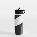 Abstract Black And White Painting 02 Water Bottle Gallery Image 1