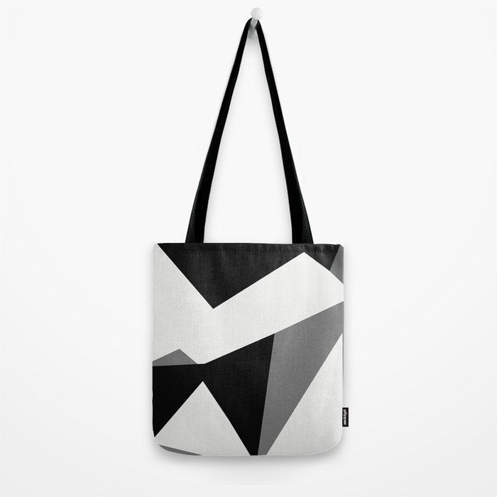 Abstract Black And White Painting 02 Tote Bag Gallery Image 2