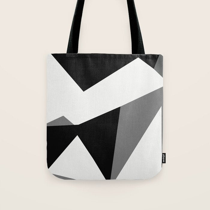 Abstract Black And White Painting 02 Tote Bag Gallery Image 1