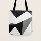 Abstract Black And White Painting 02 Tote Bag Gallery Image 1