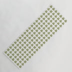 Clovers XXVII Natural Green Botanical Pattern Yoga Mat Gallery Image 1