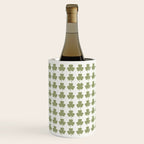 Clovers XXVII Natural Green Botanical Pattern Wine Chiller Gallery Image 3