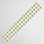 Clovers XXVII Natural Green Botanical Pattern Table Runner Gallery Image 3