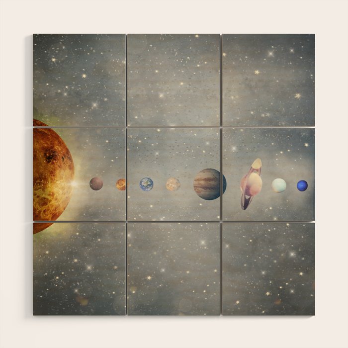 solar system Wood Wall Art Gallery Image 1