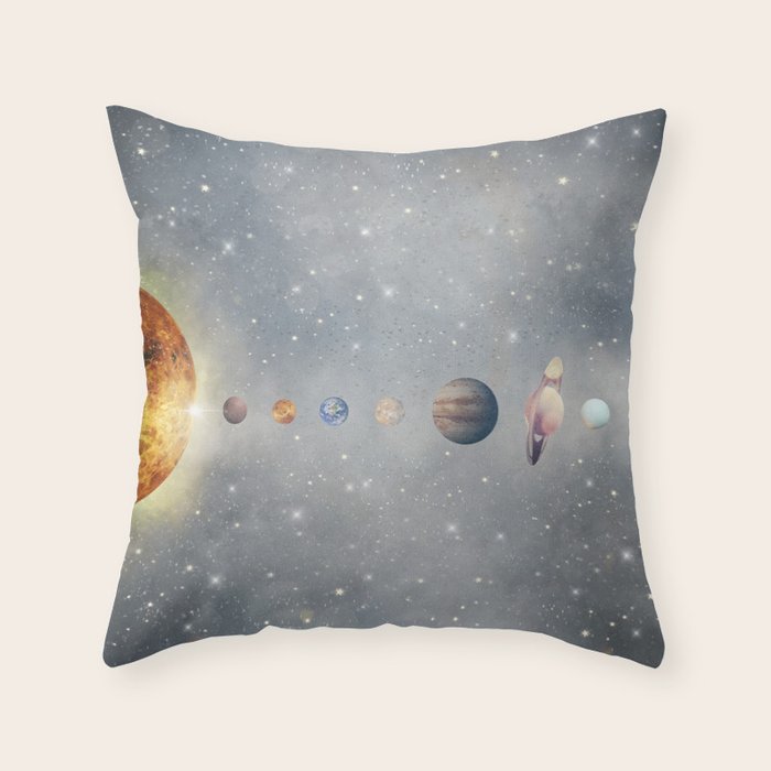 solar system Throw Pillow Gallery Image 1