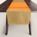 Cosy Heritage Woven Plaid 2 earthy orange blue green Table Runner Gallery Image 1