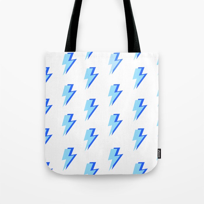 Blue Lightning Bolts Tote Bag Gallery Image 1