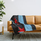 Black Chicago Flag Throw Blanket Gallery Image 1