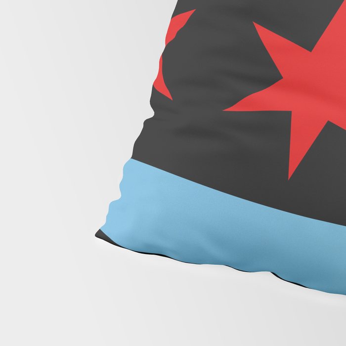 Black Chicago Flag Pillow Sham Gallery Image 4