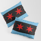 Black Chicago Flag Pillow Sham Gallery Image 3