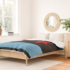 Black Chicago Flag Duvet Cover Gallery Image 2