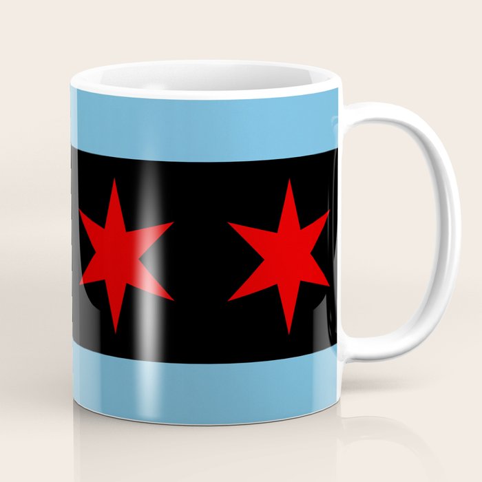 Black Chicago Flag Coffee Mug Gallery Image 1