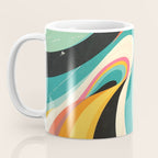 Abstract Retro Swirl 70s Mid-Century Curves Coffee Mug Gallery Image 3