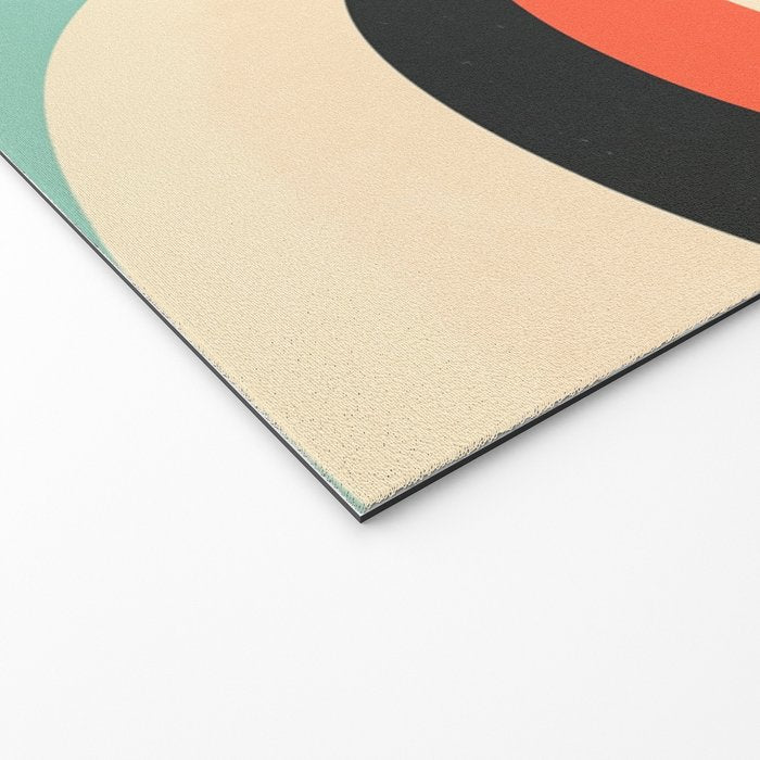 Abstract Retro Swirl 70s Mid-Century Curves Welcome Mat Gallery Image 2