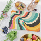 Abstract Retro Swirl 70s Mid-Century Curves Cutting Board Gallery Image 2