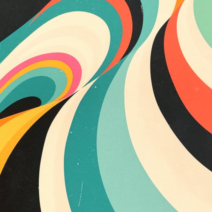 Abstract Retro Swirl 70s Mid-Century Curves Coffee Mug Gallery Image 2