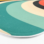 Abstract Retro Swirl 70s Mid-Century Curves Bath Mat Gallery Image 3
