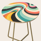 Abstract Retro Swirl 70s Mid-Century Curves Side Table Gallery Image 2