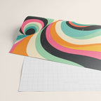 Abstract Retro Swirl 70s Mid-Century Curves Wrapping Paper Gallery Image 2