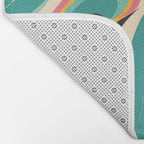 Abstract Retro Swirl 70s Mid-Century Curves Bath Mat Gallery Image 2