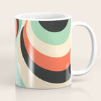 Abstract Retro Swirl 70s Mid-Century Curves Coffee Mug Gallery Image 1