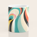 Abstract Retro Swirl 70s Mid-Century Curves Coffee Mug Gallery Image 4