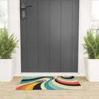 Abstract Retro Swirl 70s Mid-Century Curves Welcome Mat Gallery Image 3