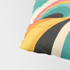 Abstract Retro Swirl 70s Mid-Century Curves Pillow Sham Gallery Image 4