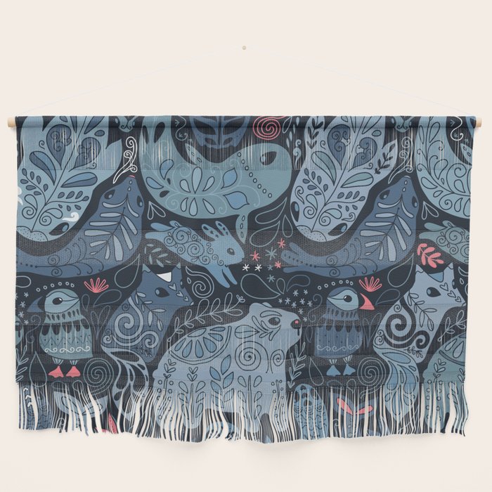 Arctic animals Polar bear, narwhal, seal, fox, puffin, whale  Wall Hanging Gallery Image 1