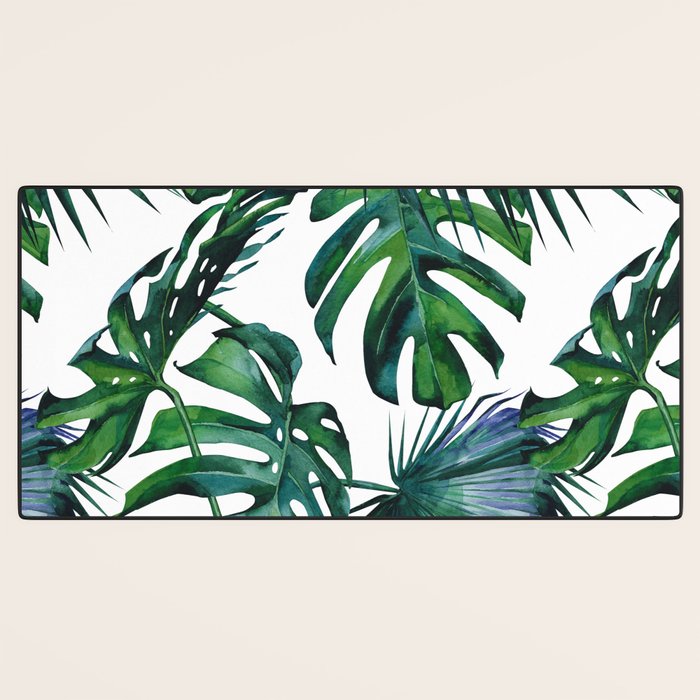 Tropical Palm Leaves Classic Desk Mat Gallery Image 3