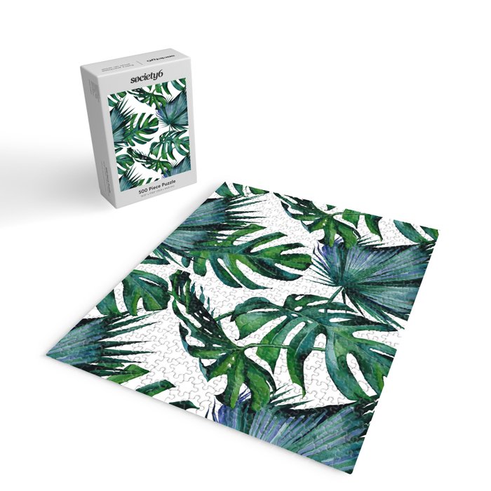 Tropical Palm Leaves Classic Jigsaw Puzzle Gallery Image 2
