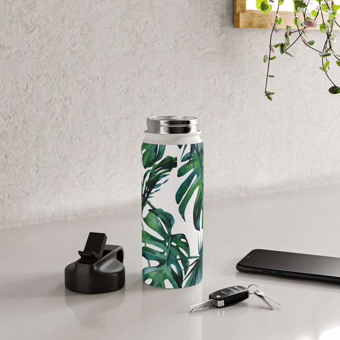 Tropical Palm Leaves Classic Water Bottle Gallery Image 4