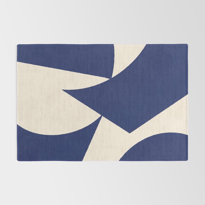 Cut-out Abstract Modern Shapes - blue Rug Gallery Image 2
