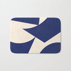 Cut-out Abstract Modern Shapes - blue Bath Mat Gallery Image 1