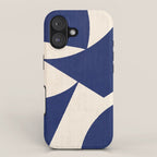 Cut-out Abstract Modern Shapes - blue iPhone Case Gallery Image 1