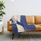 Cut-out Abstract Modern Shapes - blue Throw Blanket Gallery Image 1