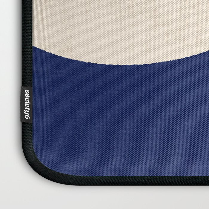 Cut-out Abstract Modern Shapes - blue Laptop Sleeve Gallery Image 3