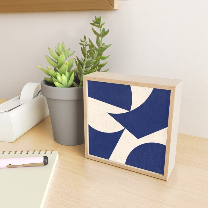 Cut-out Abstract Modern Shapes - blue Mini Art Print Gallery Image 2