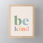 Be Kind Inspirational Quote Danish Pastel Print Mini Art Print Gallery Image 1