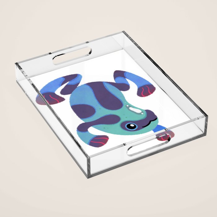Poison dart frogs - dark Acrylic Tray Gallery Image 1